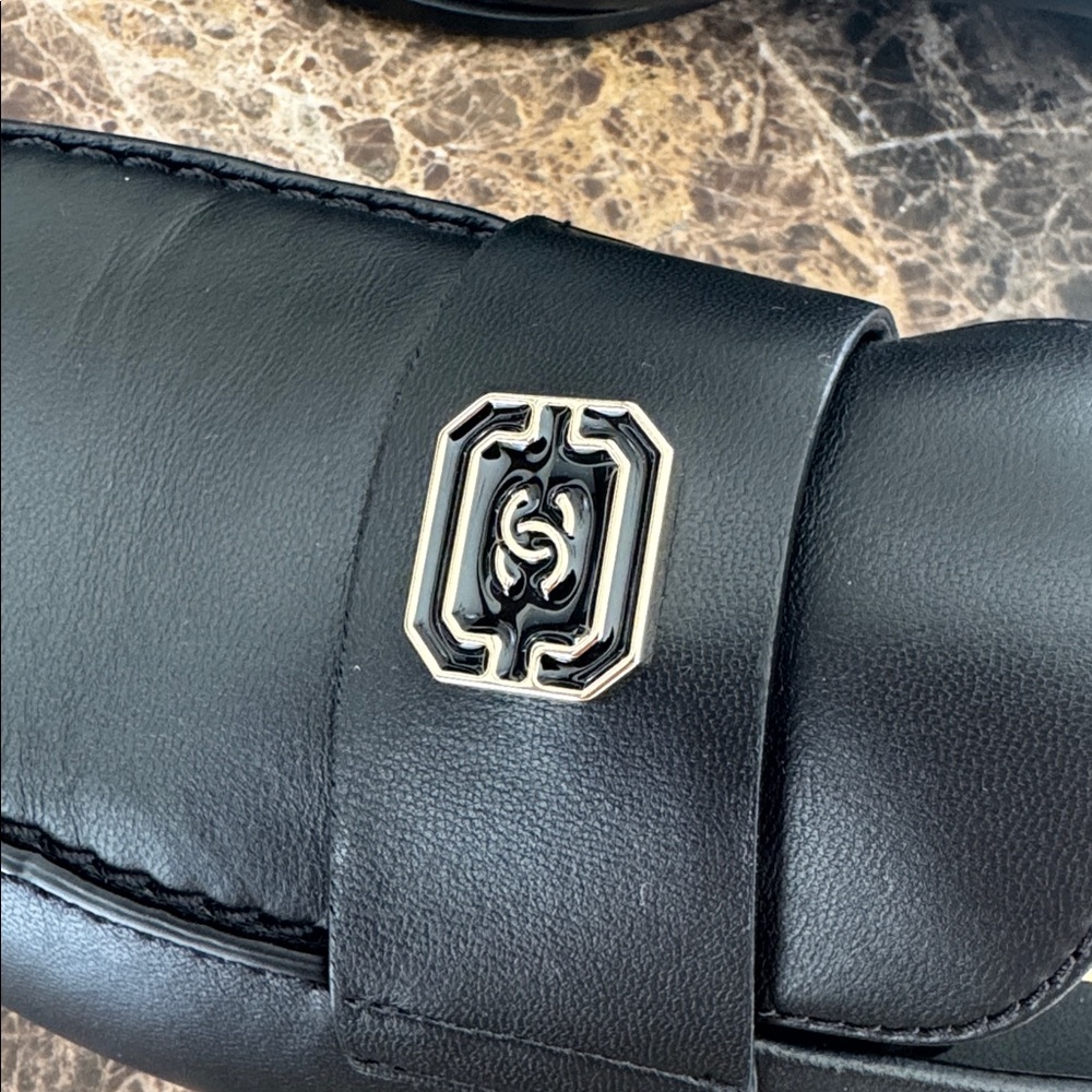 Chanel 24a black lambskin leather classic mocassins loafers flats sz 38 - Picture 4 of 10